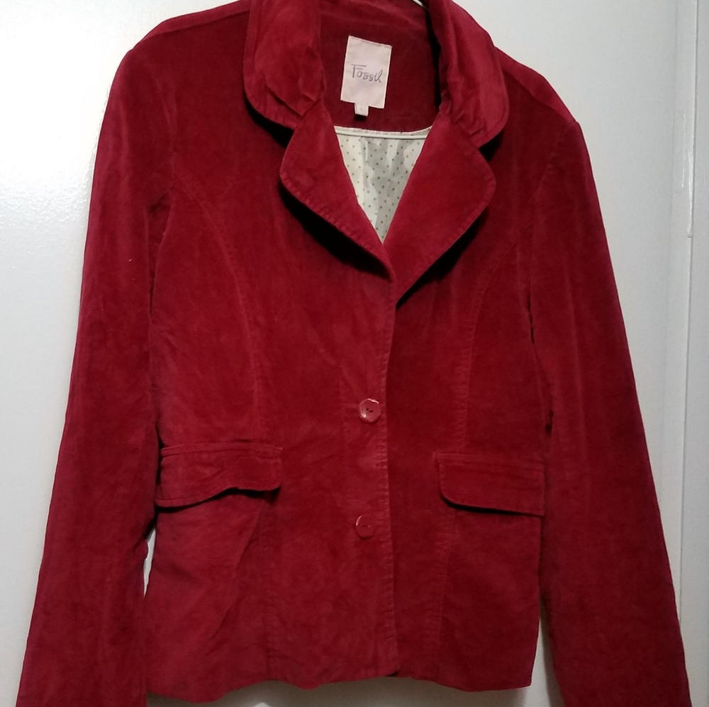 Fossil Red Jacket/Blazer